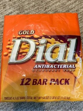 Dial Gold Antibacterial Deodorant Bar Soap Twelve 4.5oz Bars Vintage 2002 Sealed